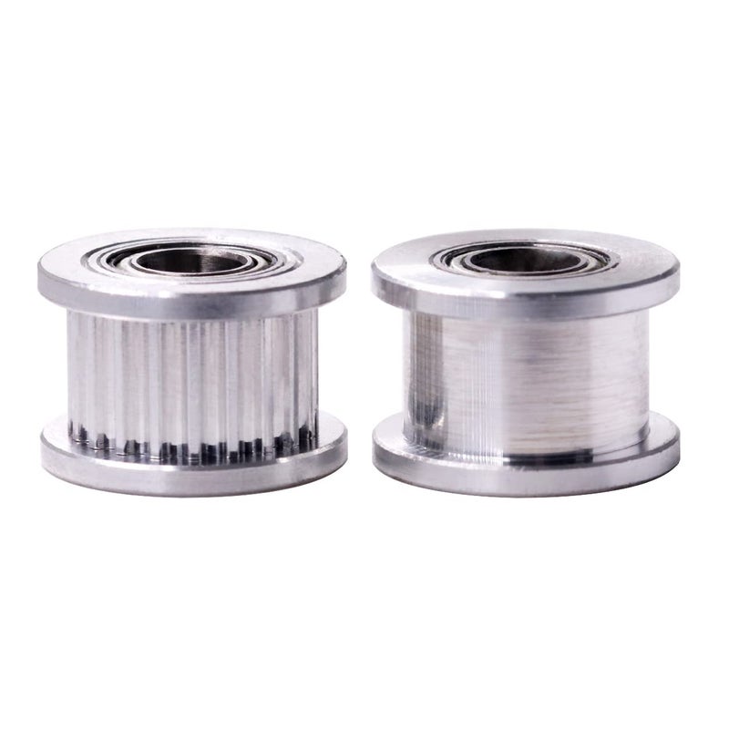 DODOBEI 8-Pack OD15mm 20T GT2 Idler Pulleys Kit Timing Belt Wheel 20 Teeth 5mm Bore 2GT Pulley Compatible with VzBoT 3D Printer CNC Machine Parts for 6mm Width Belt (5mm, 2pcs Smooth+6pcs Toothed) - Image 2